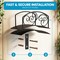 Gardenised Metal Wall-Mount Hose Holder Heavy-Duty Outdoor Hanger and Water Hose Organizer with Sturdy Reel Hooks & Screws for Yard Lawn Garden Patio Landscaping and Home Use, Bronze